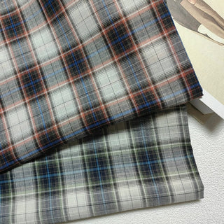 Plaid Crinkled Cotton Plain Woven RT01530