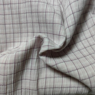 Plaid Crinkled Cotton Plain Woven RT01531