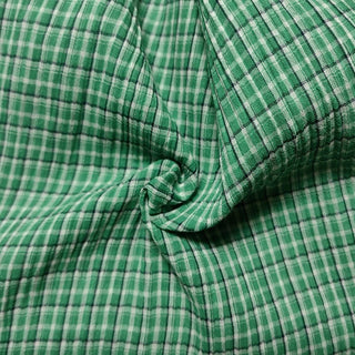 Plaid Crinkled Cotton Plain Woven RT01531