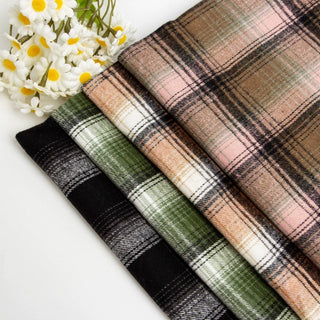 Plaid Easy Care Cotton Flannel RT01542 - 4 Colors Available