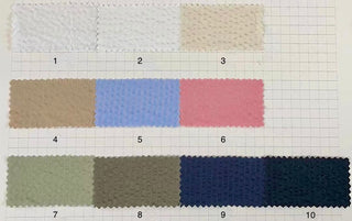 Made in Japan Solid Salt shrinking / Puckered Pima Cotton Seersucker RT01563 - 10 Colors Available