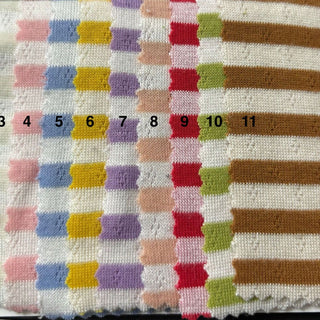 Stripes Viscose Polyester Pointelle RTSP611 - 19 Colors Available