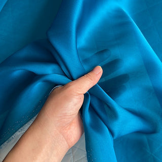 Yardblox Exclusive Luxury Silk Collection Solid Multi Color Non-Stretch Mulberry Silk Satin Face Organza DS26506 -12 Momme