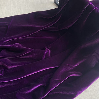 Yardblox Exclusive Luxury Silk Collection Solid Multi Color Non-Stretch Mulberry Silk Velvet DS26516 -40 Momme