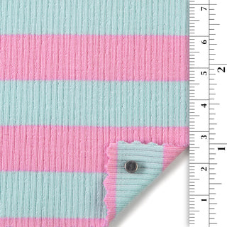Stripes Stretch Lyocell Cotton Rib 2x2 S025506