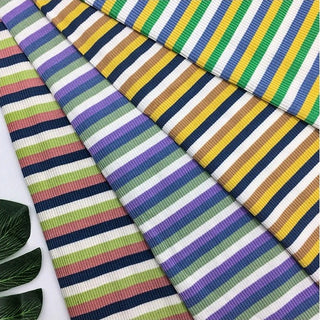 Stripes Lyocell Rib 2x2 S025602 - 8 Colors Available