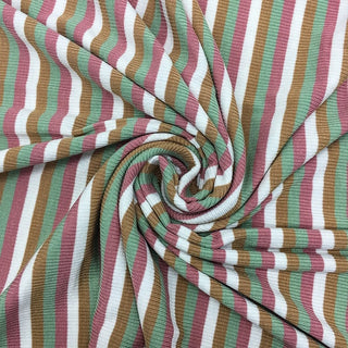 Stripes Lyocell Rib 2x2 S025602 - 8 Colors Available