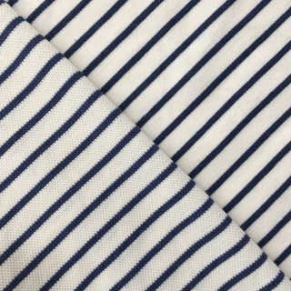 Stripes Combed Cotton Polyester Pique Scuba S025604 - 40 Colors Available