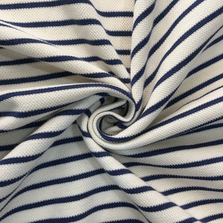 Stripes Combed Cotton Polyester Pique Scuba S025604 - 40 Colors Available