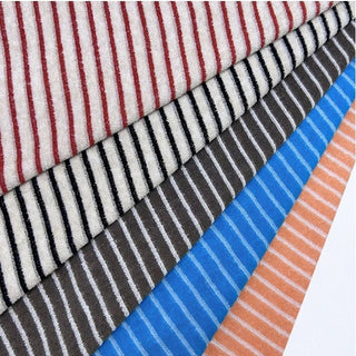 Stripes Combed Cotton Polyester Terry Cloth S025606 - 20 Colors Available