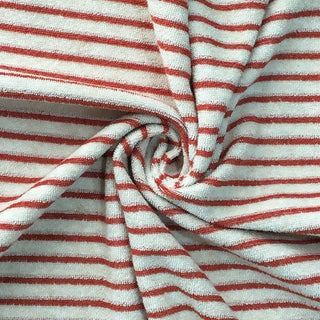 Stripes Combed Cotton Polyester Terry Cloth S025606 - 20 Colors Available