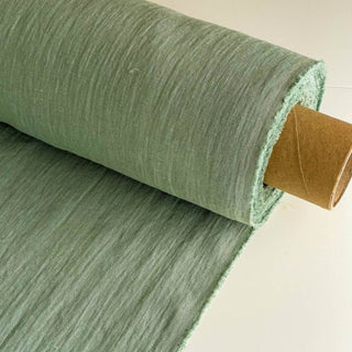 Made In France Premium Quality Solid Multi Color Non-Stretch Washed / Softened Organic Linen Plain Woven DS00511 -180/220 GSM