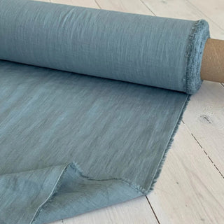 Made In France Premium Quality Solid Multi Color Non-Stretch Washed / Softened Organic Linen Plain Woven DS00514 -180/220 GSM