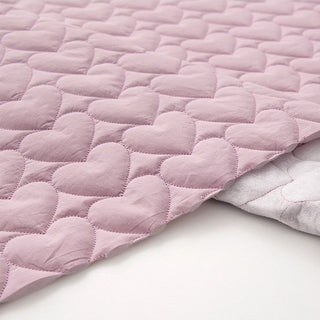 Made in Korea Hearts Washed Padded Pima Cotton Quilted Fabric TB01630