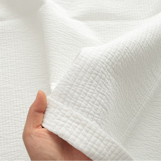 Made in Korea Solid Washed Padded Cotton Recycled Polyester Quilted Fabric TB01632