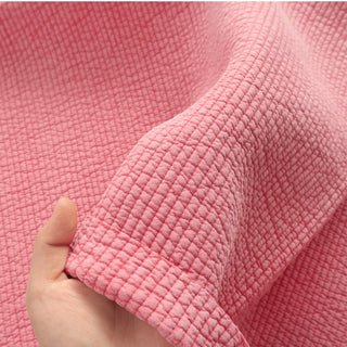 Made in Korea Solid Washed Padded Cotton Recycled Polyester Quilted Fabric TB01632