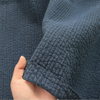 Made in Korea Solid Washed Padded Cotton Recycled Polyester Quilted Fabric TB01632