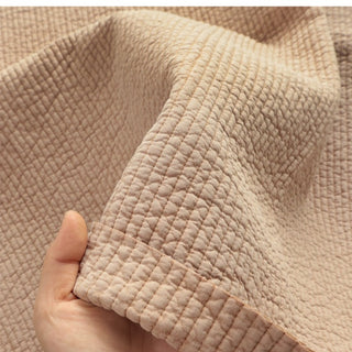 Made in Korea Solid Washed Padded Cotton Recycled Polyester Quilted Fabric TB01632
