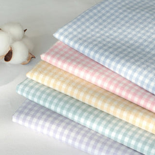 Made in Korea Gingham Salt shrinking / Puckered Pima Cotton Plain Woven TB01518