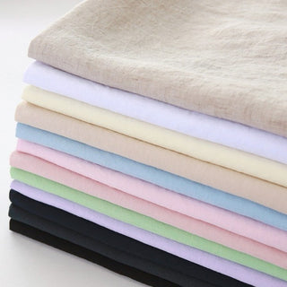 Made in Korea COTTONVILL Solid Sand Washed Tencel™ / Lyocell Linen Plain Woven TB01519