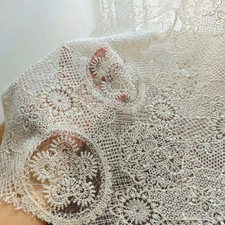 Solid Non-Stretch Sequin Polyester Lace TB01601