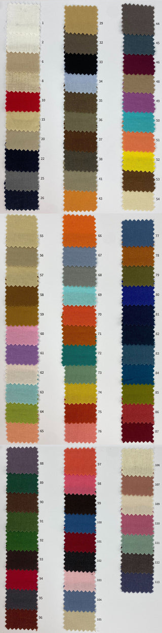 Solid Linen Cotton Plain Woven TB01623 - 113 Colors Available