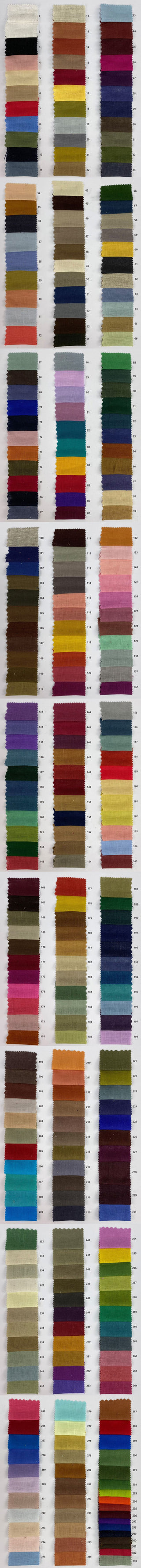 Solid Linen Plain Woven TB01625 - 303 Colors Available