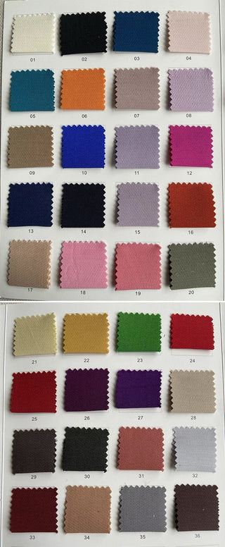 Solid Wool Mulberry Silk Crepe TB01627 - 36 Colors Available -55 Momme