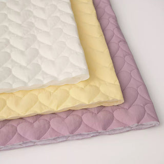 Made in Korea Hearts Washed Padded Pima Cotton Quilted Fabric TB01630