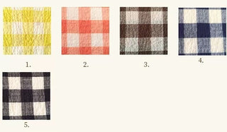 Gingham Crinkled Cotton Linen Seersucker TB02503 - 5 Colors Available