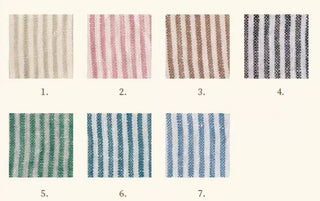 Stripes European Linen Plain Woven Woven TB02507 - 7 Colors Available