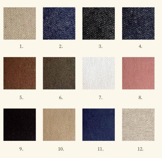 Solid Washed European Linen Cotton Denim Twill TB02512 - 12 Colors Available