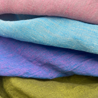 Solid European Linen Hemp Plain Woven Woven TB02513 - 8 Colors Available