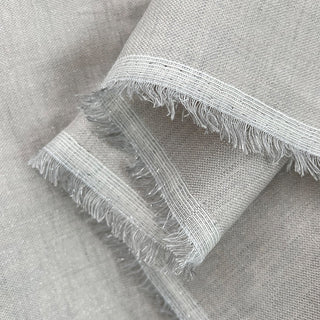 Solid European Linen Lurex Plain Woven Weave Suiting TB02515 - 5 Colors Available