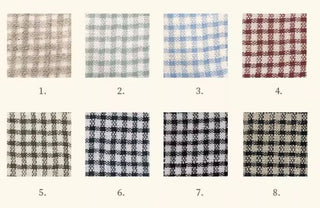 Gingham European Linen Cotton Plain Woven Woven TB02518 - 8 Colors Available