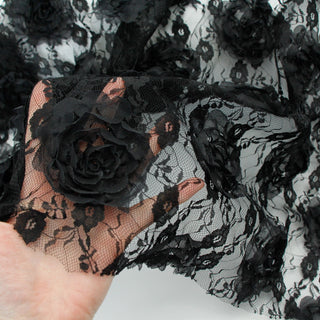 Solid Non-Stretch 3D Polyester Lace TB02609