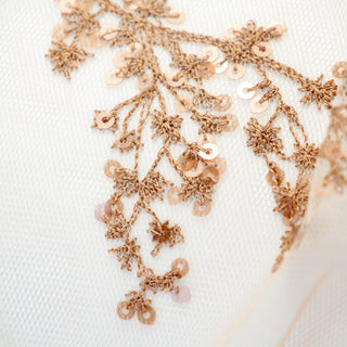 Solid Stretch Sequin Polyester Lace TB02611