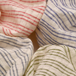 Stripes Crinkled Cotton European Linen Plain Woven TB02624 - 7 Colors Available