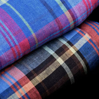 Plaid European Linen Plain Woven TB02626 - 2 Colors Available