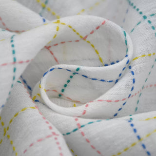 Gingham Combed Cotton European Linen Dobby Jacquard TB02630 - 1 Colors Available