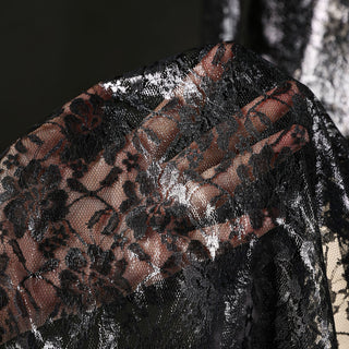 Solid Non-Stretch Foiled Polyester Lace TB03608
