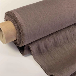 Made In France Premium Quality Solid Multi Color Non-Stretch Washed / Softened Organic Linen Plain Woven DS00509 -180/220 GSM