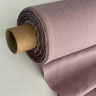 Made In France Premium Quality Solid Multi Color Non-Stretch Washed / Softened Organic Linen Plain Woven DS00510 -180/220 GSM