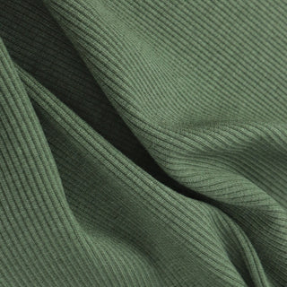 Matching Ribbing of Solid Stretch Back Brushed Cotton Polyester Blended French Terry B011311