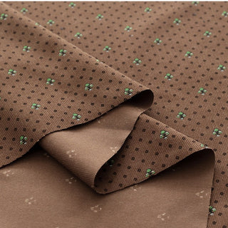 Made in Japan HOKKOH Floral Brown Non-Stretch Cotton Pinwale Corduroy DS21602